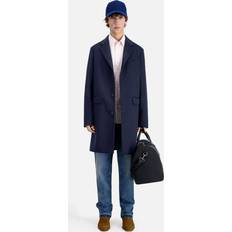 Long Coats The Kooples Long Navy Blue Cashmere Coat DARK NAVY