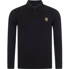 Belstaff Long Sleeved Polo - Dark Ink/Black