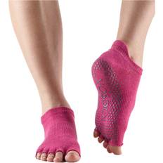 Yoga Socks Fitness-Mad Womens/ladies Half Toe Socks raspberry