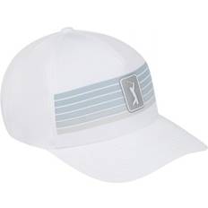 Chapeaux PGA tour Golf Mens Striped Cap - Blanc