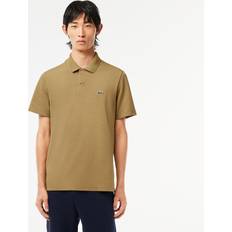 Lacoste Polyester Polotrøjer Lacoste Regular Fit Polyester Cotton Polo Shirt Brown