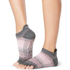 Yoga Socks Fitness-Mad Womens/ladies Echo Half Toe Socks grey/light Pink