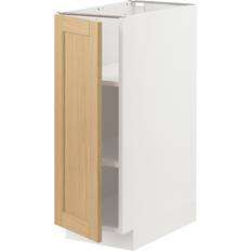 Ek - Vita Förvaringsskåp IKEA Metod White/Forsbacka Oak Förvaringsskåp 30x88cm