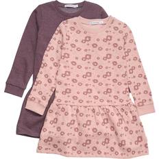 Flæsekjoler Børnetøj Minymo 2-pak Jogge-kjoler Misty Rose Lyserød