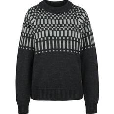 Bergans Nordmarka Merino Jumper Women Dark Shadow Grey/Vanilla White