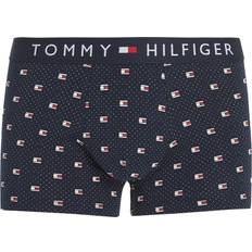 Organic Men's Underwear Tommy Hilfiger Polka Dot Flag Logo Boxer Trunk, Navy