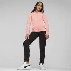 Puma Unisex Jumpsuits & Overalls Puma Mädchen Kapuzenpullover FL Cl Trainingsanzug, Pfirsich-Smoothie