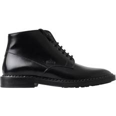 Dolce & Gabbana Laced Chukka Boots Dolce & Gabbana Black Leather Men Short Boots Lace Up Shoes EU39/US6