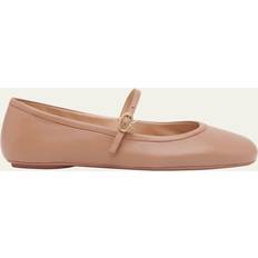 Gold Halbschuhe Gianvito Rossi Ballerinas Carla aus Leder Beige