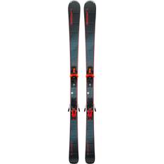 Red Downhill Ski Bindings Elan Element Skis with Light Shift Bindings