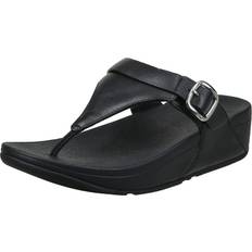 Fitflop Lulu Adjustable Leder Toe-Post Sandalen, Schwarz