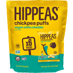 Hippeas Chickpea Puffs Vegan White Cheddar 0.8oz 6pack