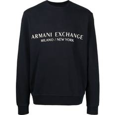 Armani Exchange White Jumpers Armani Exchange logo-print cotton sweatshirt men Cotton Blue