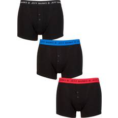 Jeff Banks Men's PAIR MENS KNITTED BOXER SHORTS Black 32/33/32