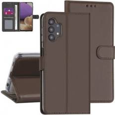Samsung Galaxy A32 Plånboksfodral Skal-man Plånboksfodral Samsung Galaxy A32 5G Brun med Ställ