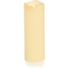 LED Candles SMC SmartFlame Kerze Echtwachs 8x23 cm Elfenbein LED Candle