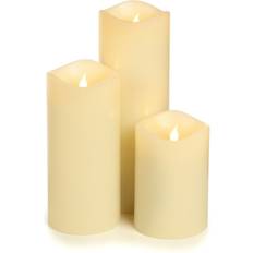 LED Candles SMC SmartFlame Kerze Echtwachs 8x13 cm LED Candle