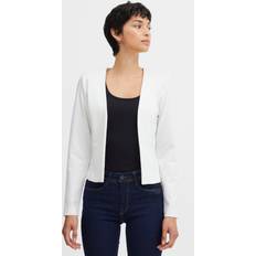 Dame - Hvite Dressjakker Ichi IHKATE Short BL Damen Blazer Kurzblazer Jacke Kurzblazer mit Stretch, Größe:XS, Farbe:Cloud Dancer 114201