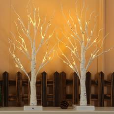 Birch Twig with Lights Set 2 Christmas Tree