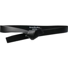 Acne Studios Belts Acne Studios knot-detail leather belt women Calf Leather Black