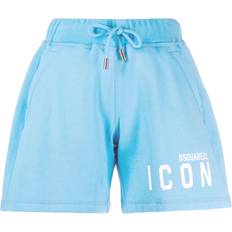 DSquared2 Women Shorts DSquared2 Icon logo-print track shorts women Cotton/Cotton Blue