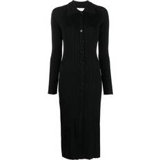 Holzweiler ribbed midi dress women Nylon/Viscose Black