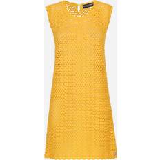 Gelb - Kurze Kleider Dolce & Gabbana Short sleeveless crochet dress