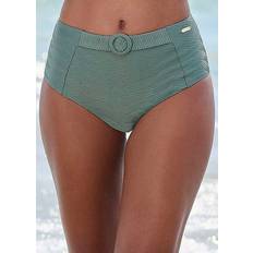 Kariert Bikinis Sunseeker Highwaist Bikini Hose - Grün