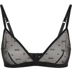 Dolce & Gabbana Bras Dolce & Gabbana monogram-pattern triangle bra women Elastane/Nylon Black