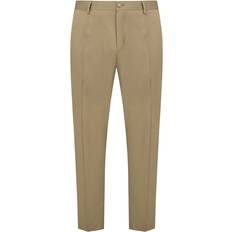 Dolce & Gabbana Green Trousers & Shorts Dolce & Gabbana tapered tailored trousers men Cotton/Elastane Neutrals