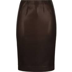 Dolce & Gabbana Brown Skirts Dolce & Gabbana high-waisted midi pencil-skirt women Acetate/Elastane/Nylon Brown