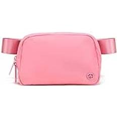 Pander Two Way Zipper Fanny Pack Nylon Everywhere Belt Bag - Light Pink
