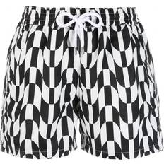 Frescobol Carioca Frescobol Carioca Copacabana checked swim shorts men Cotton/Recycled Polyester Black