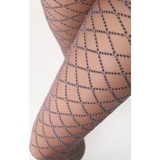 Rich Diamond Patterned Tights Colour: Brown