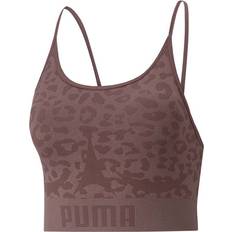 Puma Bruna BH:ar Puma BH 522207 DLow Impact FormKnit Seamless Long Training Bra Dam, Brun
