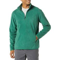 Jackets Amazon Essentials Amazon Essentials Men's Quarter-Zip Polar Fleece Jacket, Dark Green