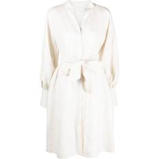 Eleventy belted linen dress women Linen/Flax Neutrals