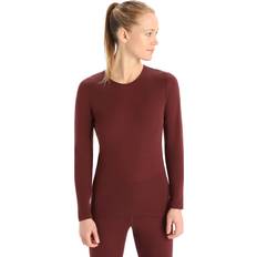 Icebreaker Women's Merino 175 Everyday Long Sleeve Crewe Espresso 100% Merino Wool Espresso