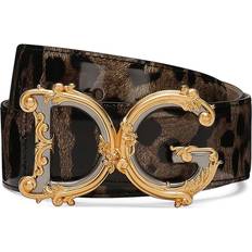 Leopard - Women Belts Dolce & Gabbana logo-plaque leopard-print belt women Calf Leather/Calf Leather Brown