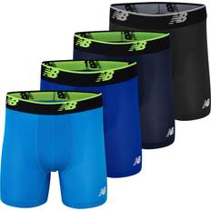 New Balance Men Men's Underwear New Balance New Balance Men's Mesh 5" with Fly Boxer Brief 4-Pack Blackst/Pigmenthl/Bolt/Team Royal