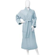 Superior SUPERIOR 100% Premium Long-Staple Cotton Unisex Waffle Weave Bath Robe, Small,Aqua