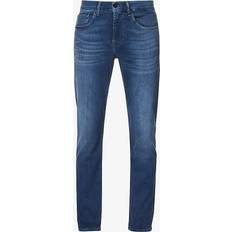 7 For All Mankind Mens Blue Slimmy Tapered Luxe Plus Slim Jeans