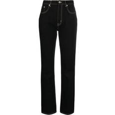 Kenzo Jeans Kenzo logo-patch straight-leg jeans women Cotton/Spandex/Elastane Black