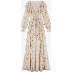 Ted Baker Long Dresses Ted Baker Womens Lt-yellow Vivyana Frilled Woven Maxi Dress