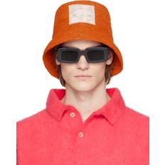 Damen - Orange Hüte Jacquemus Ficiu Bucket Hat Orange Raphia orange