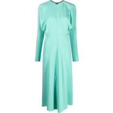 Men - Turquoise Dresses Victoria Beckham Dolman midi dress women Viscose/Acetate/Elastane Blue