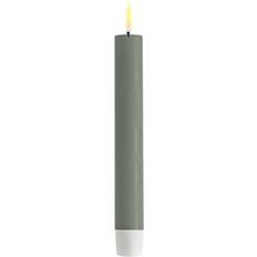 2.0 cm LED-ljus Deluxe Homeart Stick Sage Green LED-ljus 15cm 2st