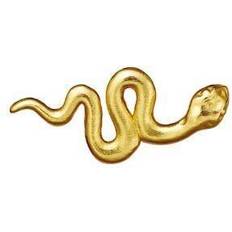 Maanesten Medusa Gold Plated Snake Single Stud Earring 9840A