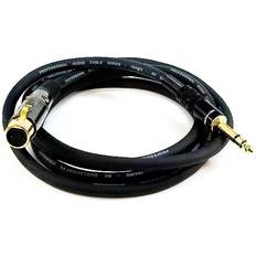 Monoprice 6ft XLR Female to 1/4in TRS Male Cable, 16AWG Plated