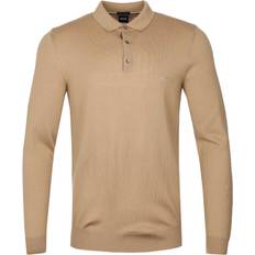 Homme - Long Polos Boss Black Bonno Knit Jumper Beige